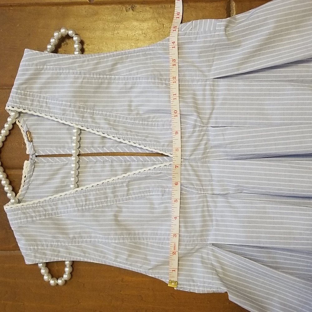 Free People Womens Light Blue Sleeve less Peplum Baby Doll Top Size XS - Picture 10 of 13